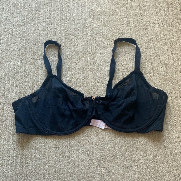 Savage X Fenty Other - Savage X Fenty Unlined Lace Bra, Black, 40DD